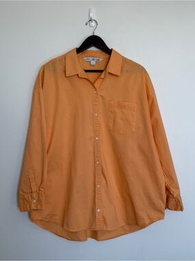Old Navy Women's Orange Button-Down Shirt